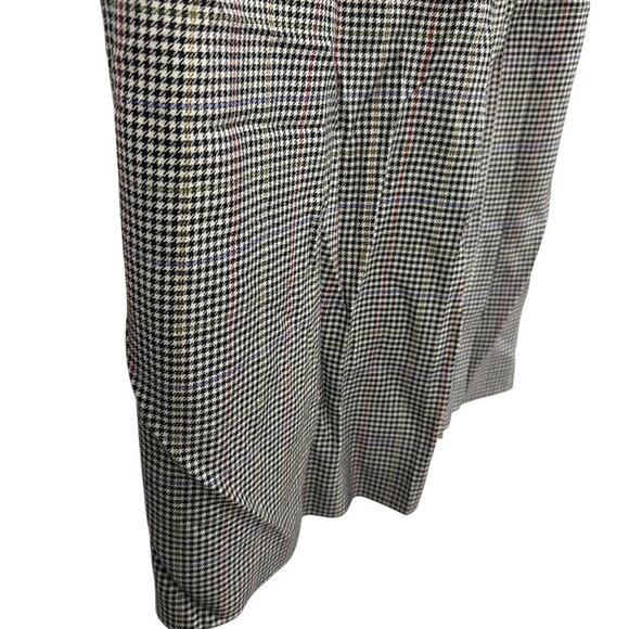 Susan Bristol Wool Blend Pleated Long Lined Houndstooth Skirt USA Made sz 12 - Picture 2 of 16